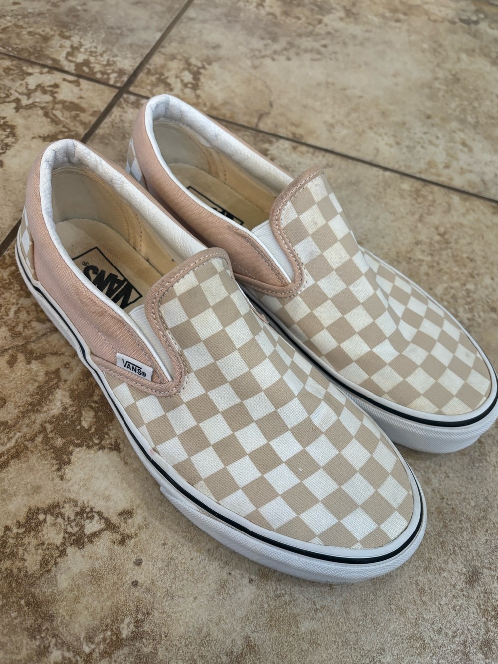 Checkered Slip On Vans